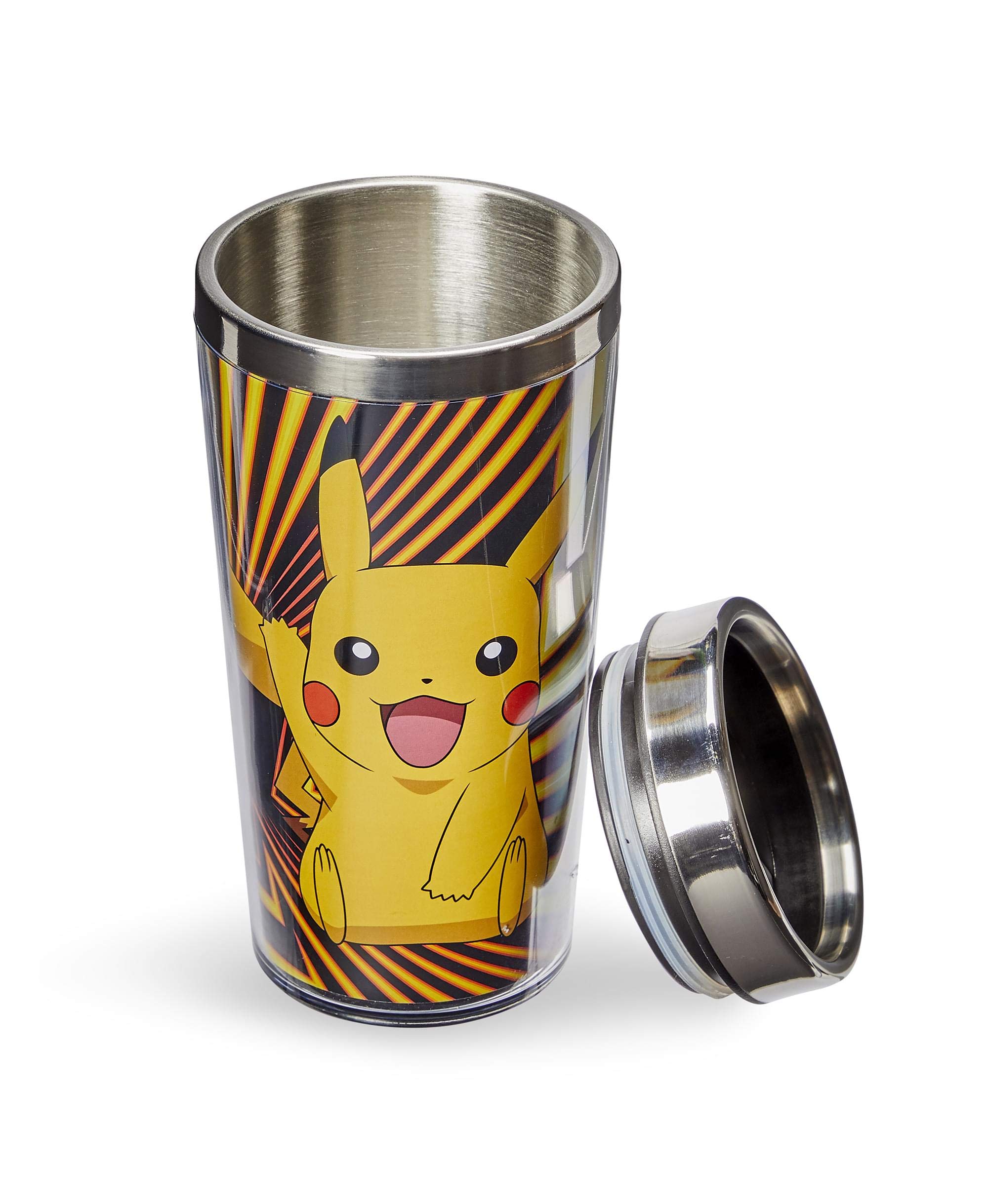 Foto 4 pulgar | Taza De Viaje Just Funky Pokemon Pikachu 473 Ml De Acero Inoxidable - Venta Internacional.