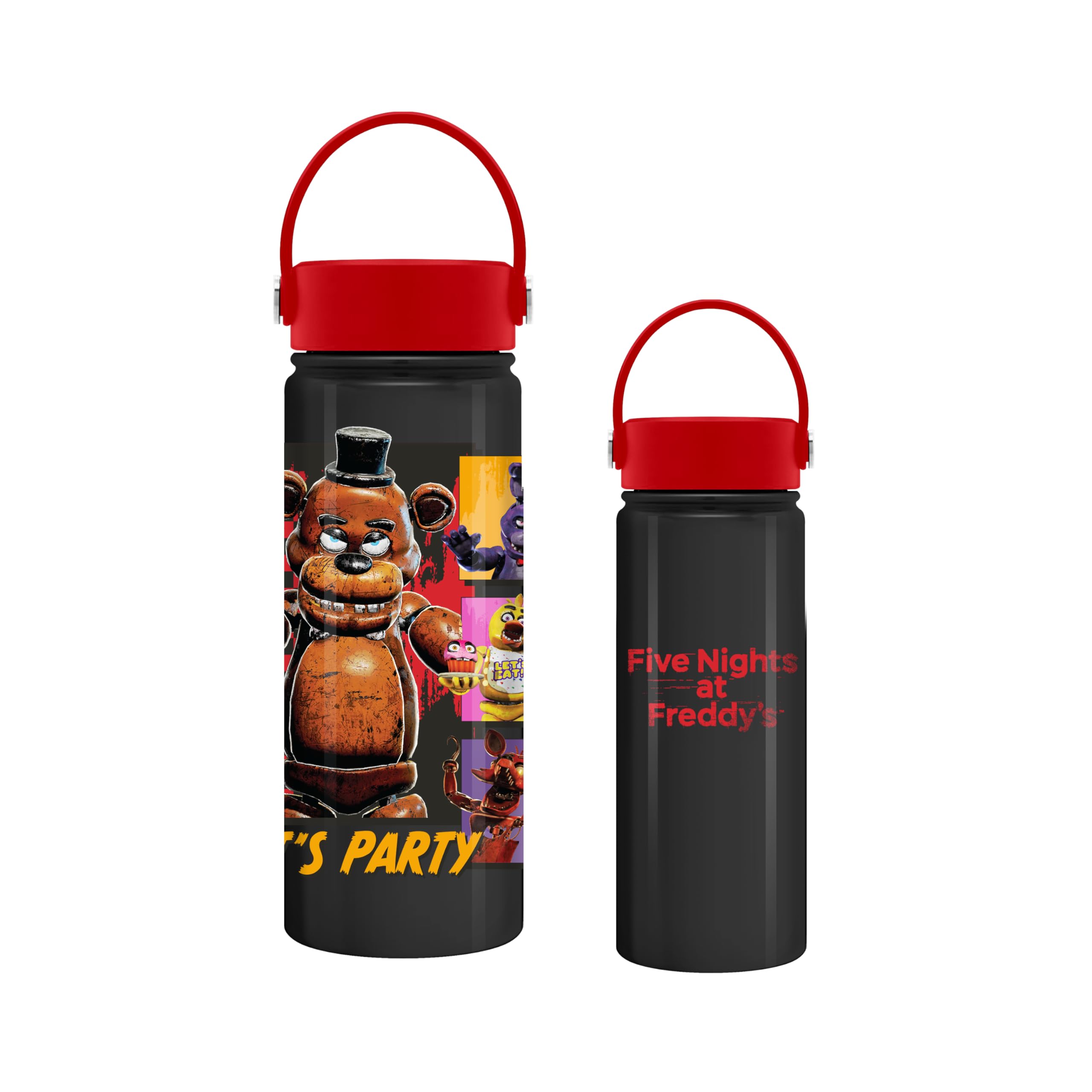 Botella De Agua Silver Buffalo Five Nights At Freddy's De 600 Ml - Venta Internacional.