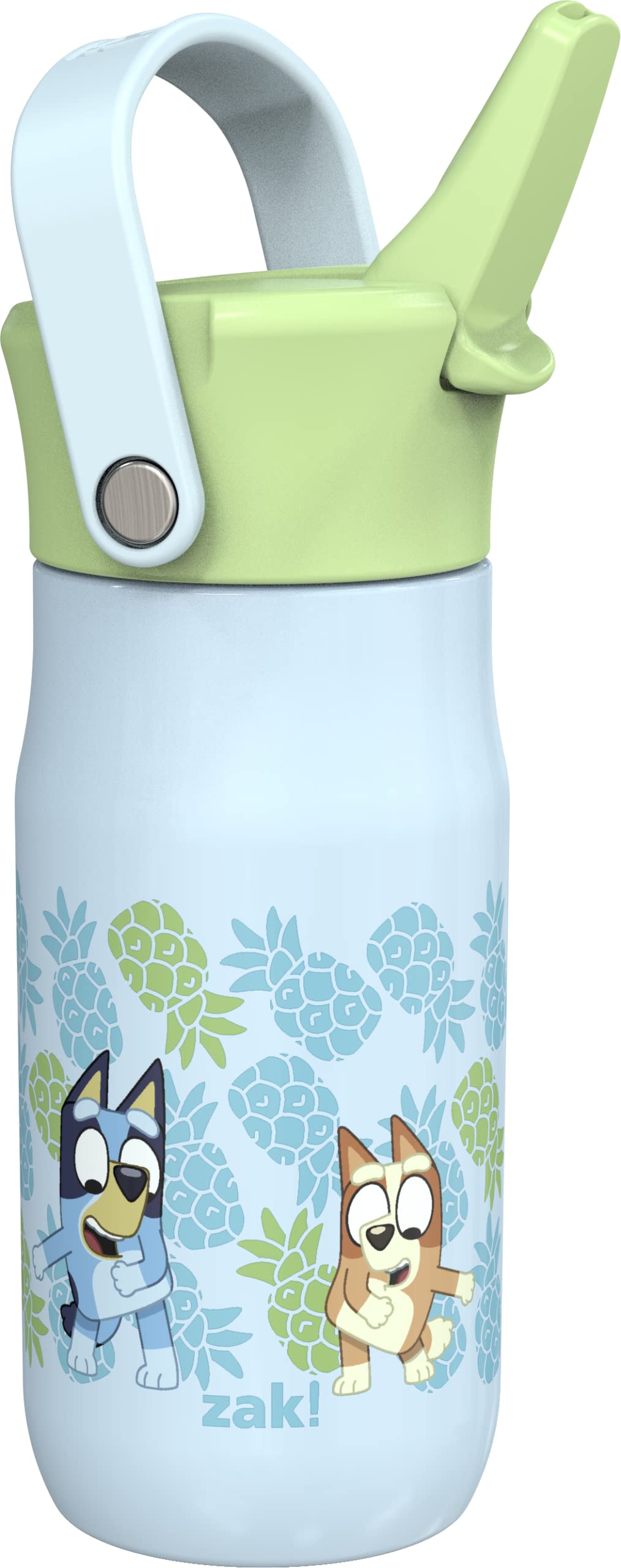 Botella De Agua Zak Designs Harmony Bluey Kids De Acero Inoxidable De 400 Ml - Venta Internacional.