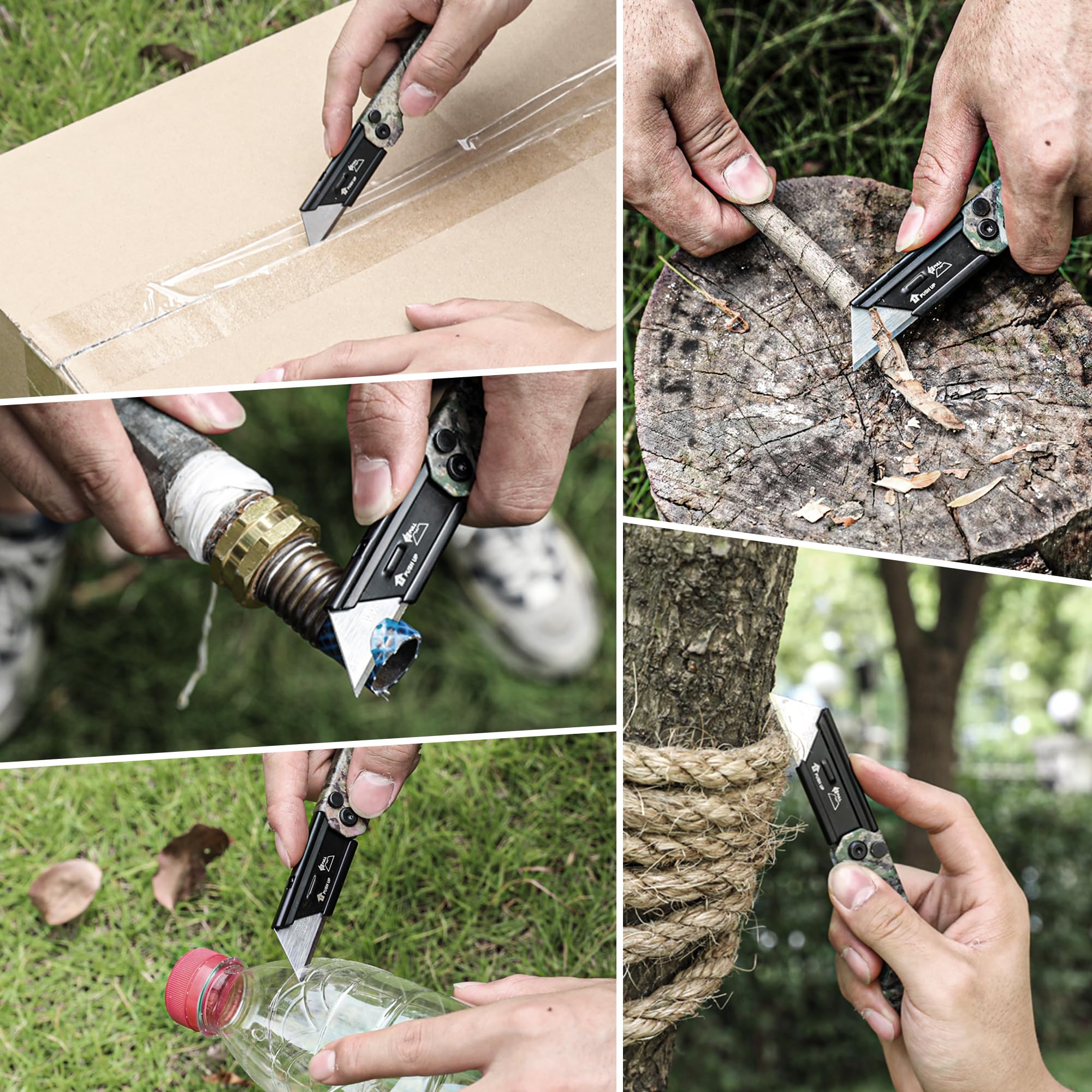 Foto 8 pulgar | Juego De Cuchillos Utilitarios Plegables Workpro Camo Con Clip Para Cinturón, Paquete De 3 - Venta Internacional.