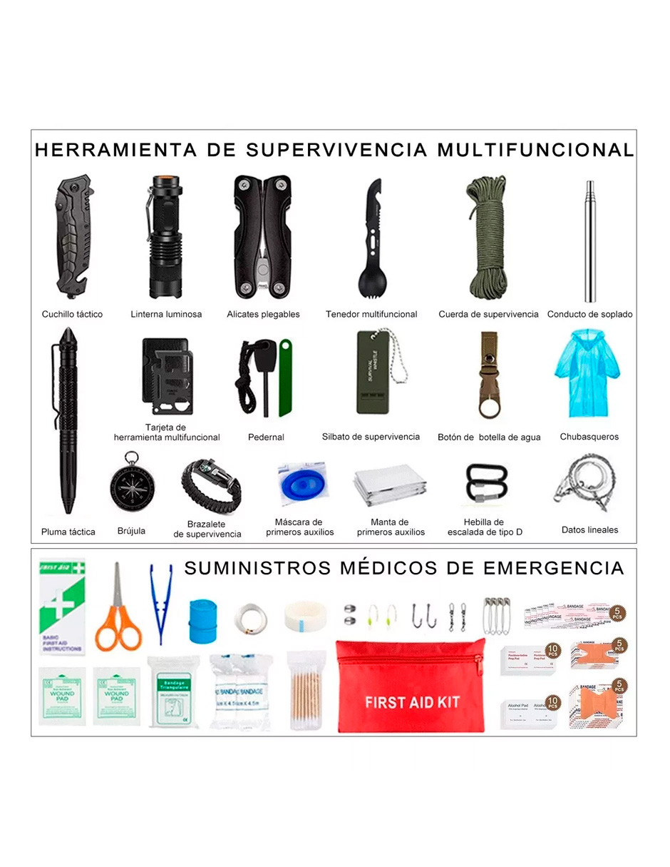 Foto 3 pulgar | Kit de Supervivencia Petukita Box DD-01 para Camping