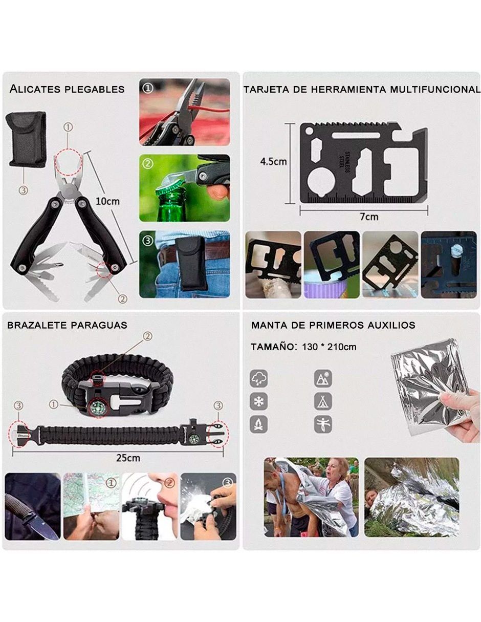Foto 6 pulgar | Kit de Supervivencia Petukita Box DD-01 para Camping