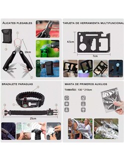 Foto 5 | Kit de Supervivencia Petukita Box DD-01 para Camping