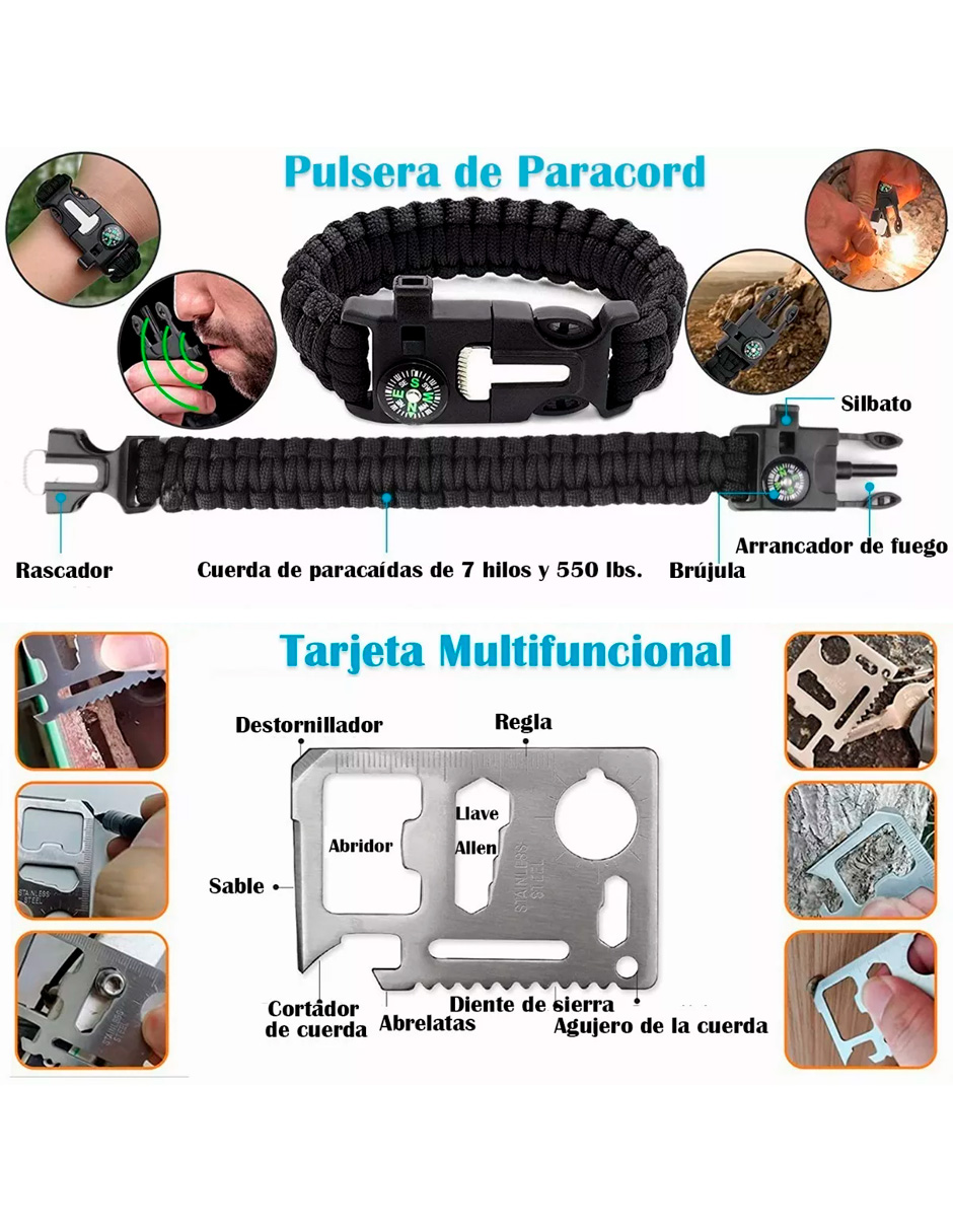 Foto 6 pulgar | Kit de Supervivencia Petukita Box DD-02 para Camping y Senderismo