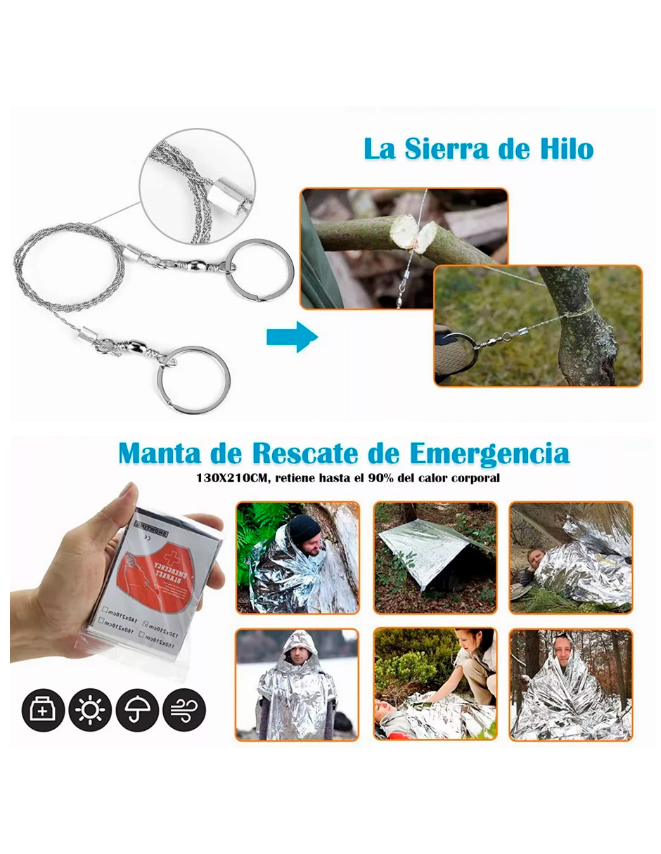Foto 7 pulgar | Kit de Supervivencia Petukita Box DD-02 para Camping y Senderismo