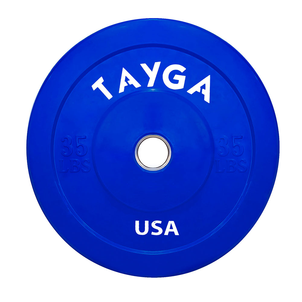 Par de Discos Bumpers 35 lb Tayga Azul