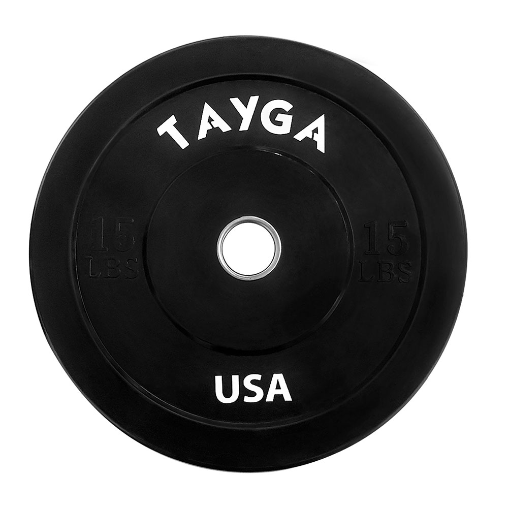 Par de Discos Bumpers 15 lb Tayga Negro