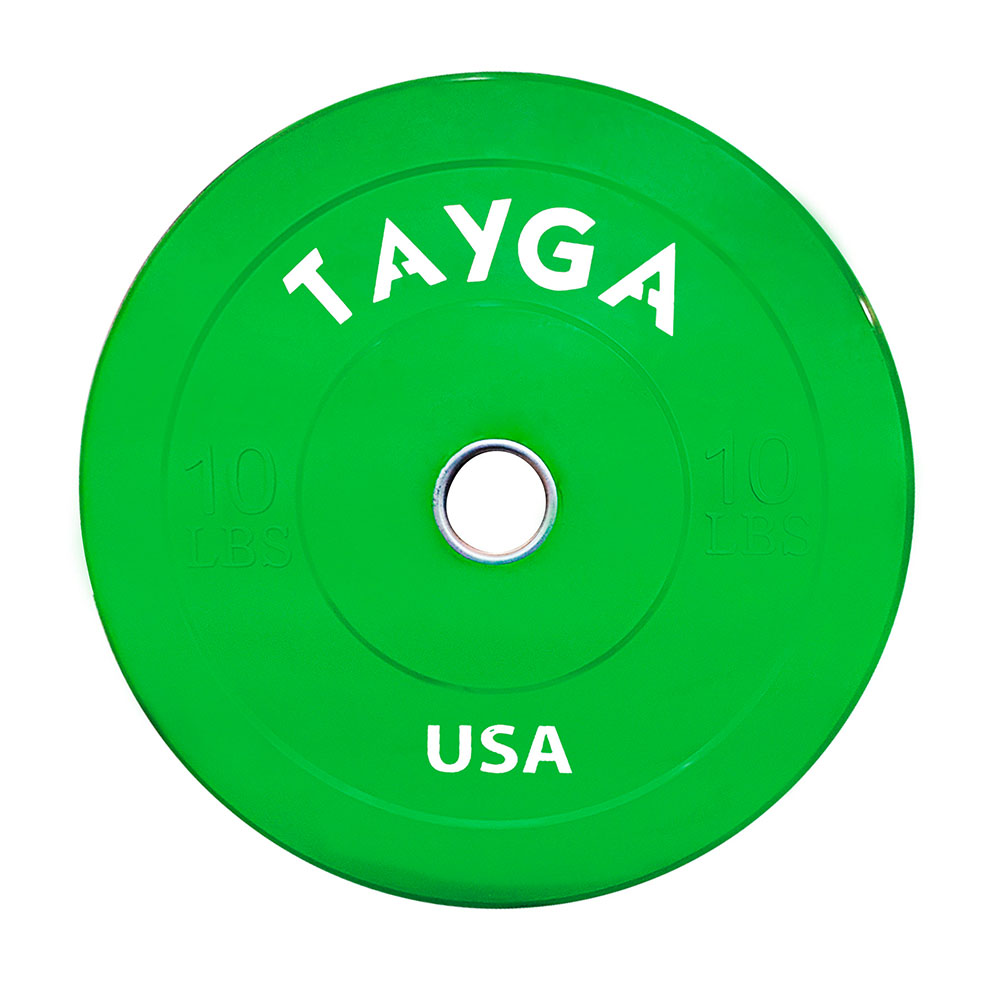 Par de Discos Bumpers 10 lb Tayga Verde