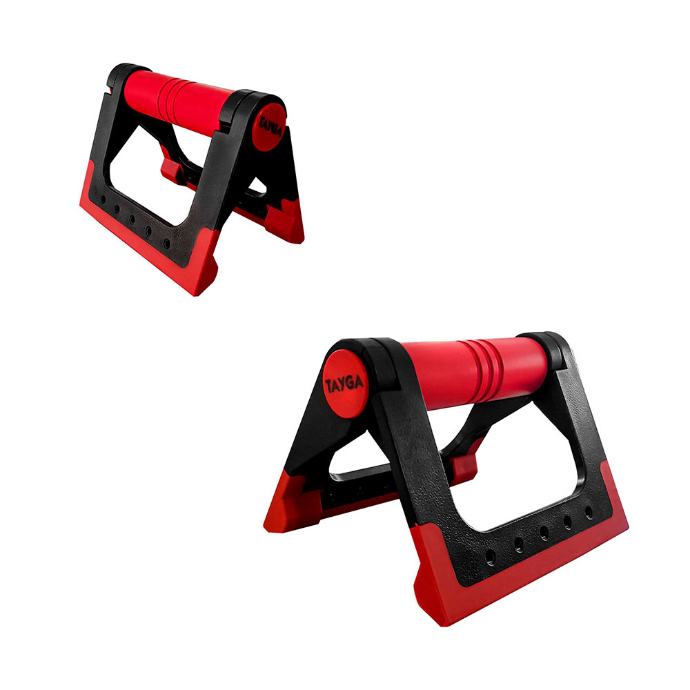 Foto 2 pulgar | Barras Push Up Plegables Tayga color Negro/Rojo