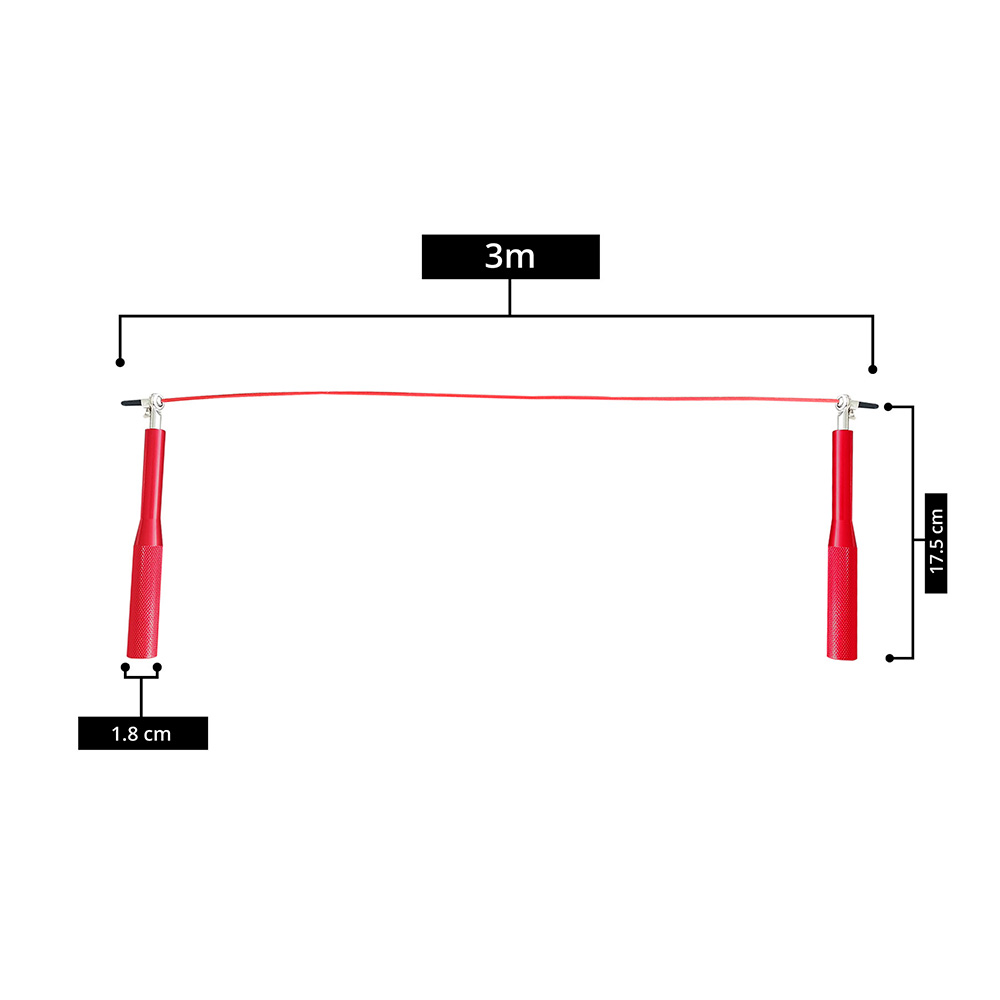 Foto 4 pulgar | Cuerda para Brincar Tayga color Rojo Metálica con Agarre de Aluminio