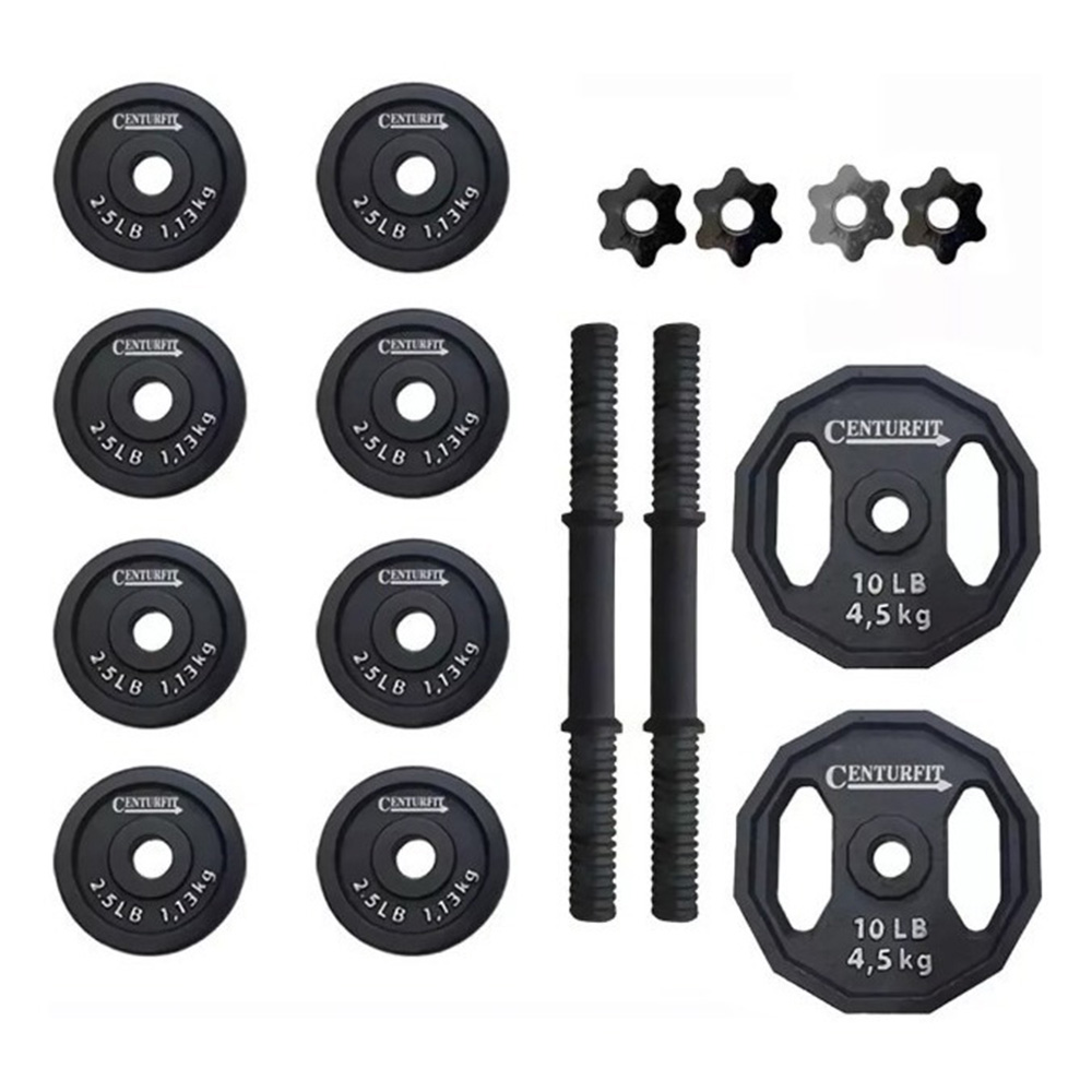 Foto 3 pulgar | Kit de Pesas de 40 lb Mancuernas Discos Centurfit color Negro