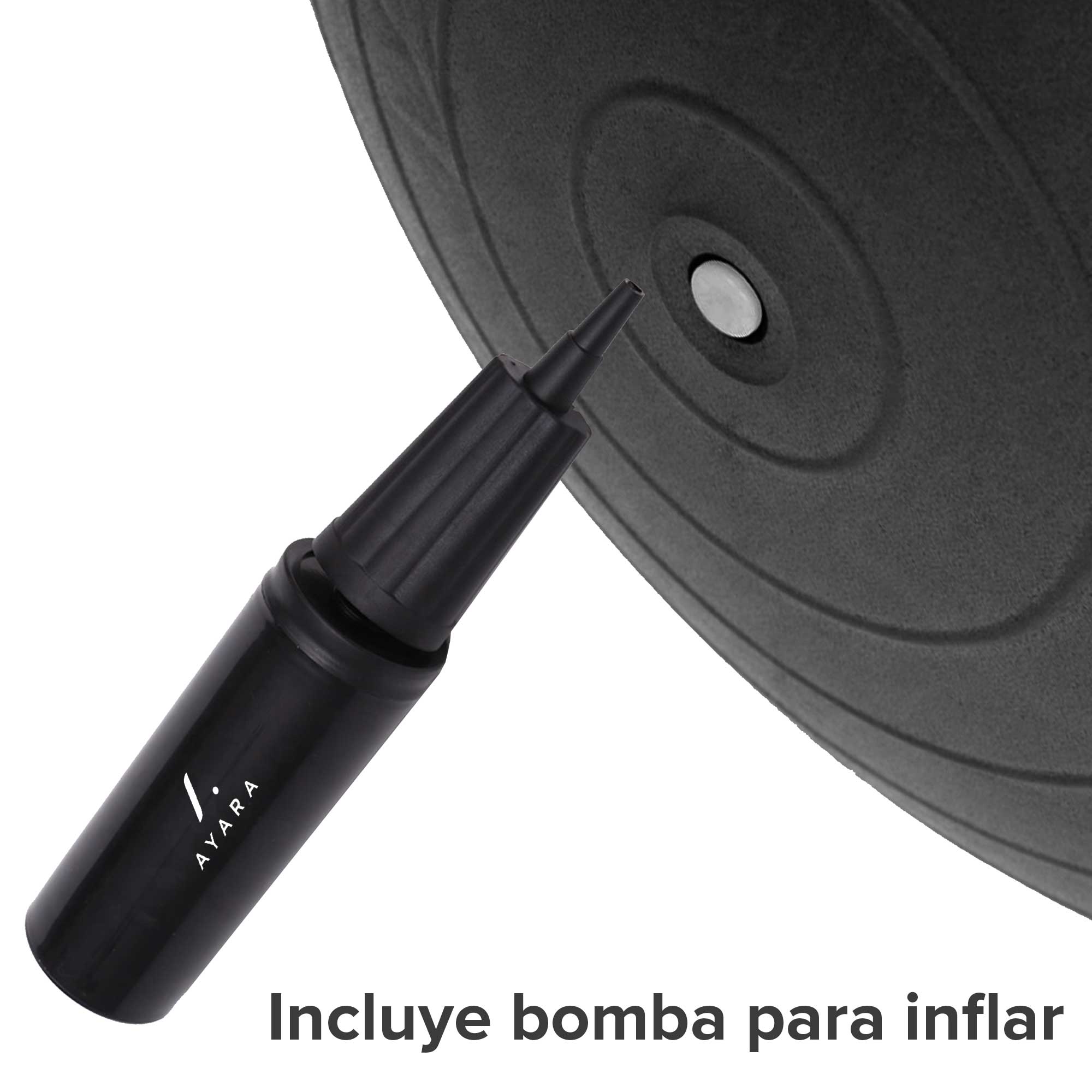 Foto 3 pulgar | Pelota para Pilates y Yoga Ayara Pel65 color Negro de 65 cm Fitness Antiestrés
