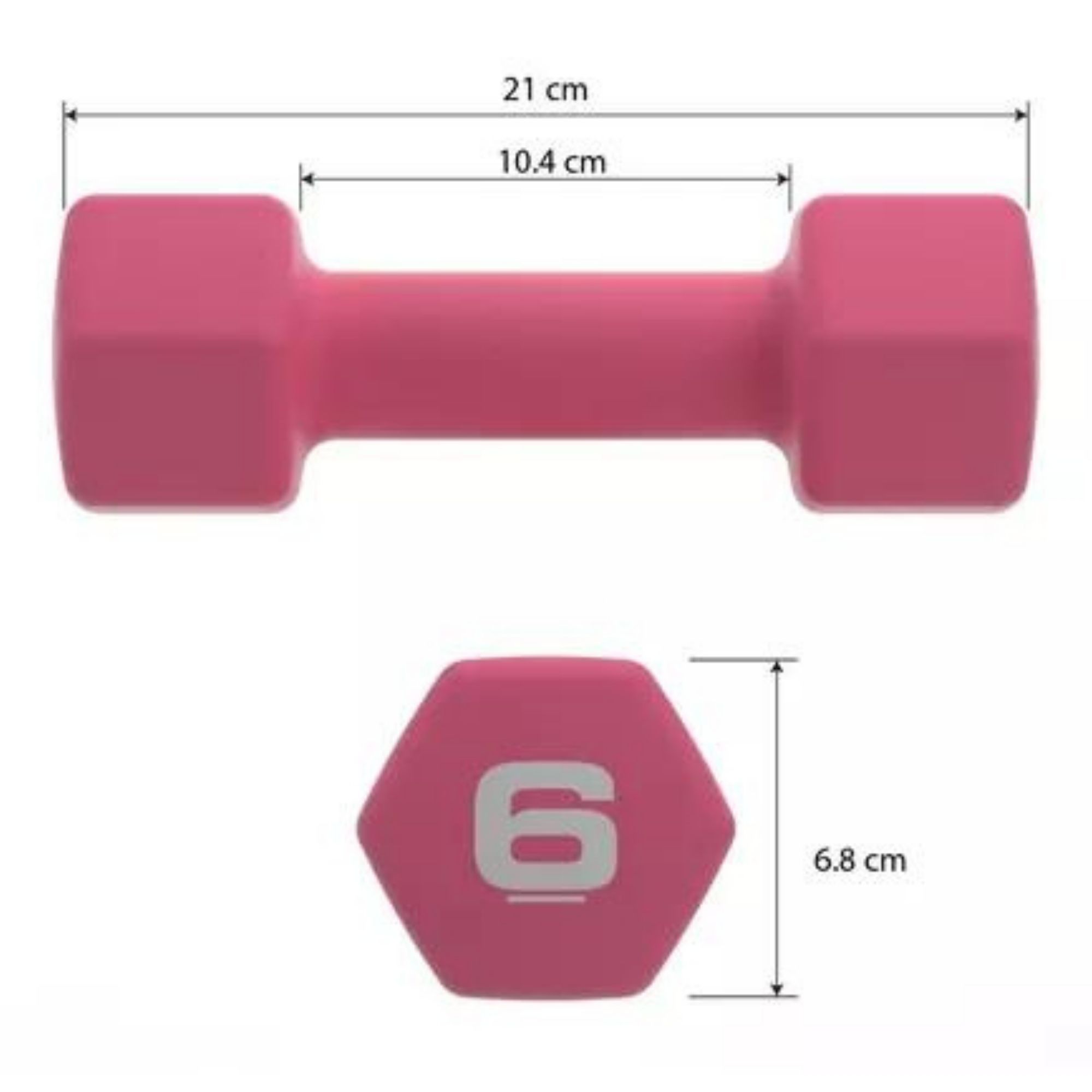 Foto 5 pulgar | Mancuerna Bodyfit BF-NEO06 color Rosa 6 Lb 1 Pieza