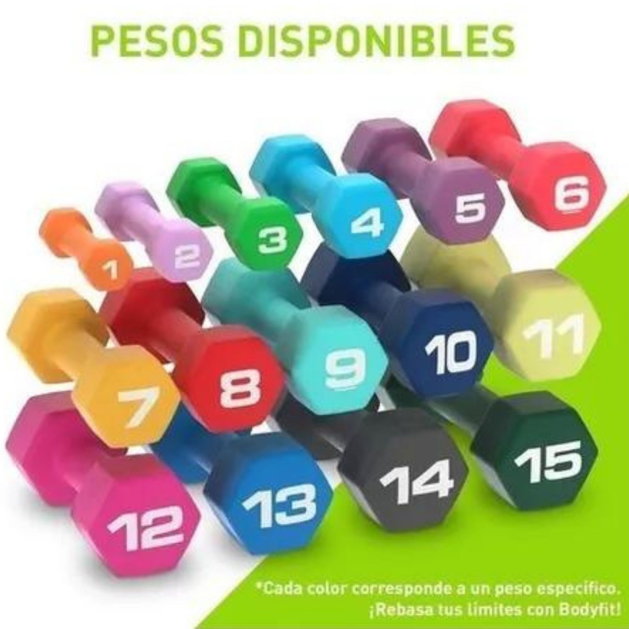 Foto 6 | Mancuerna Bodyfit BF-NEO06 color Rosa 6 Lb 1 Pieza
