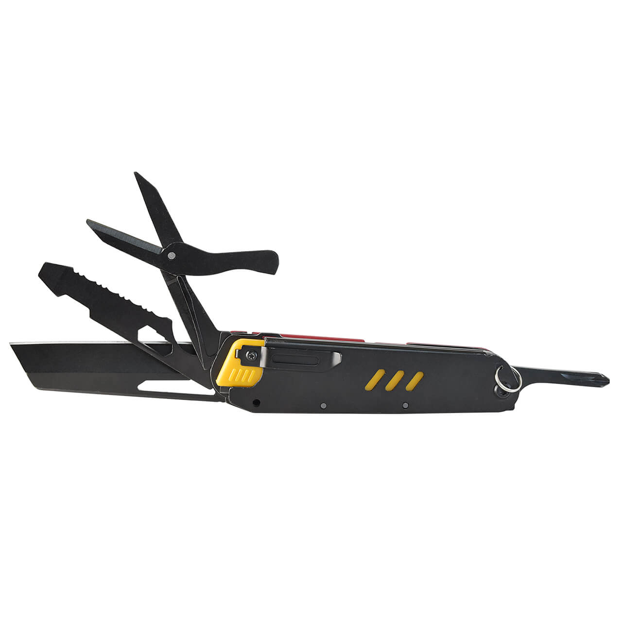Foto 5 pulgar | Multiherramienta De Supervivencia Con 13 Usos, Mango Aluminio Rojo Con Negro