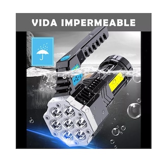 Foto 3 | Lámpara Táctica Recargable Linterna Portátil Usb Eo Safe Imports Esi-5285 color Negro