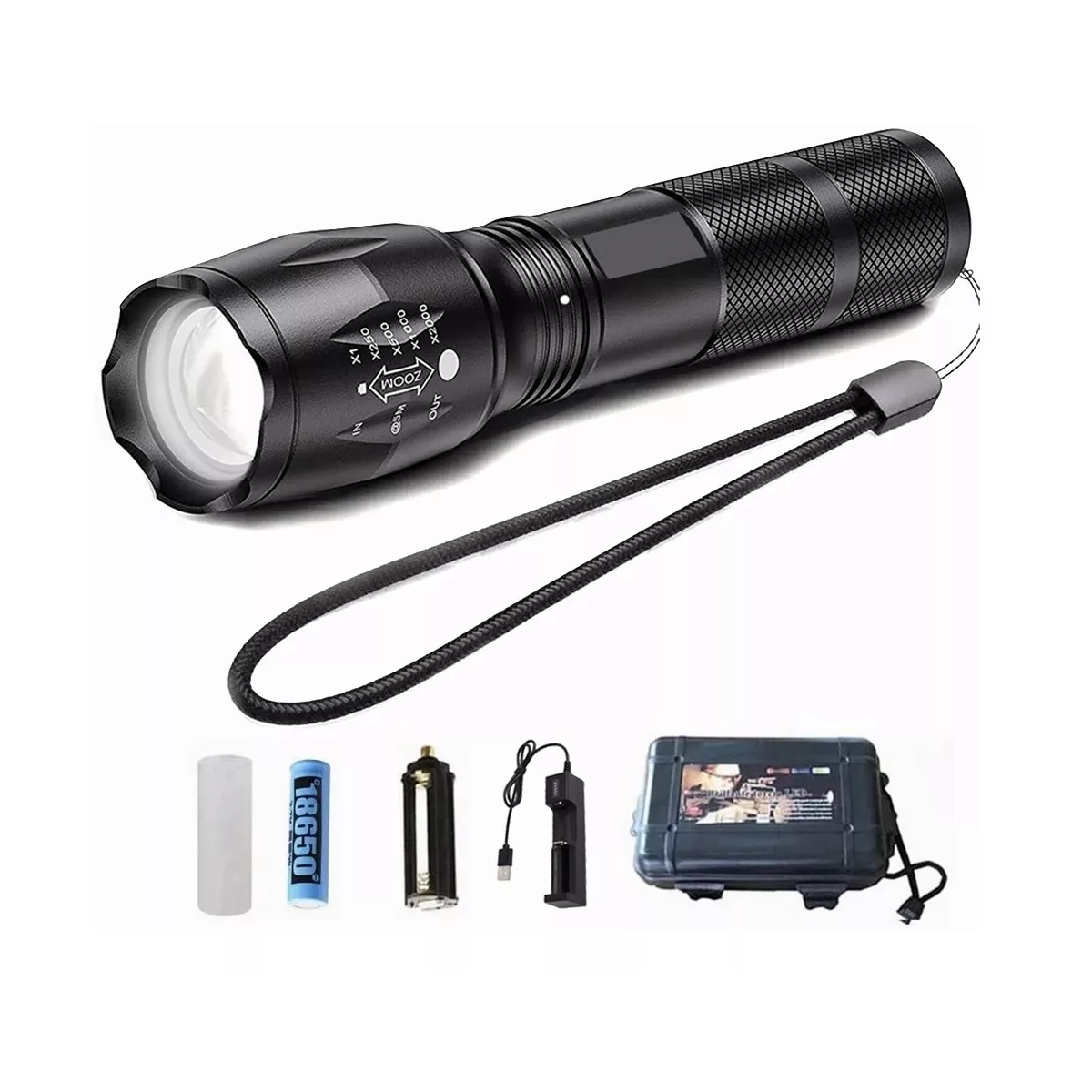 Foto 3 pulgar | Lampara Táctica Led  Recargable Eo Safe Imports Esi-5346 color Negro