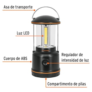 Foto 2 | Linterna Truper de LED para Campamento Tipo Farol de Pilas 3 D