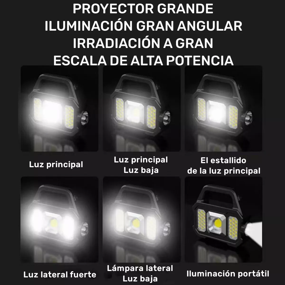 Foto 3 pulgar | Lámpara Recargable Eo Safe Imports Esi-8728 color Negro de Trabajo Tipo LED de Mano para Campamento