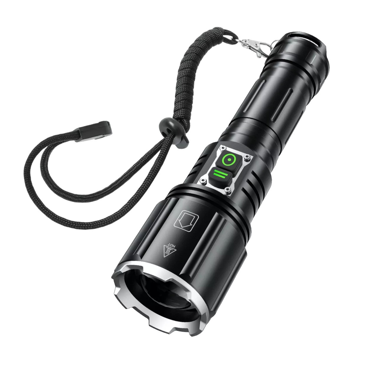 Linterna Led Recargable Belug XHP160 Negro 120000 Lúmenes Linterna