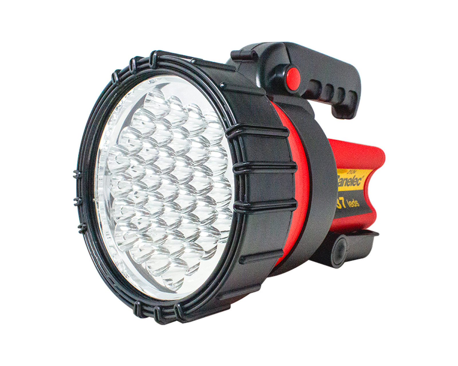 Linterna Recargable De Mano Super Potente Luz Fria 37 Leds Rojo Sanelec 2124