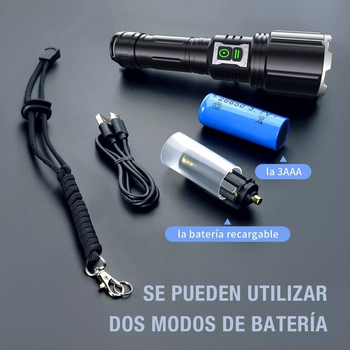 Foto 4 pulgar | Linterna Led Recargable Eo Safe Imports Esi-10412 Negro