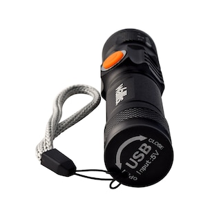 Foto 4 | Linterna de Luz Led Ultrabrillante Wallis H340317 Negro USB Recargable con Zoom