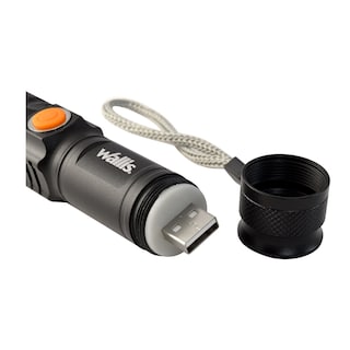 Foto 5 | Linterna de Luz Led Ultrabrillante Wallis H340317 Negro USB Recargable con Zoom