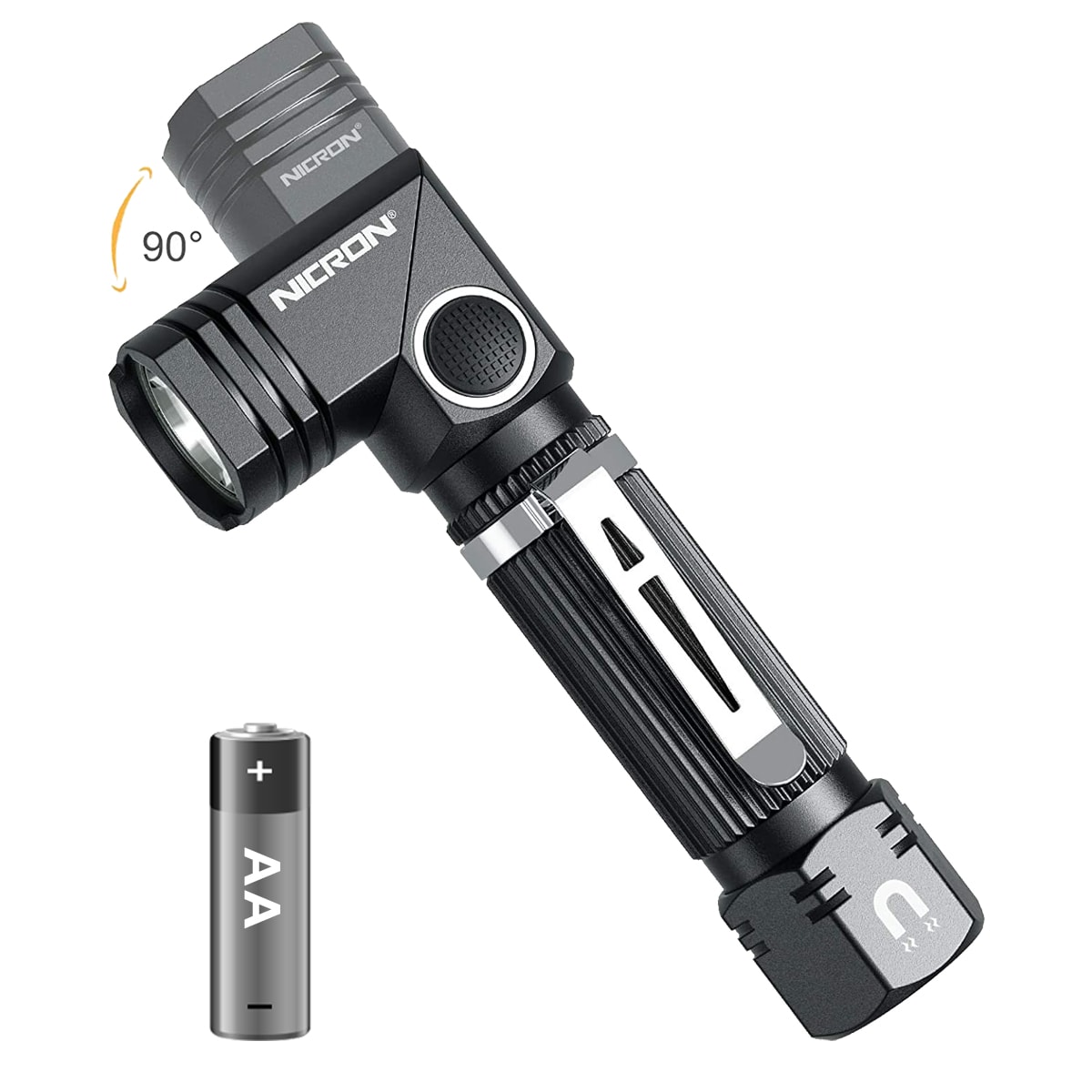 Lámpara Linterna  Nicron B74e Recargable con Base Magnética $331