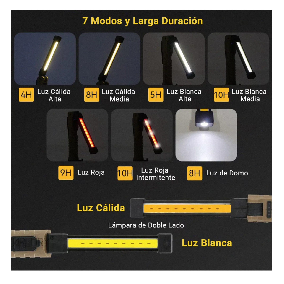 Foto 3 | Lámpara Recargable Led Belug Café para Trabajo 7 Modos