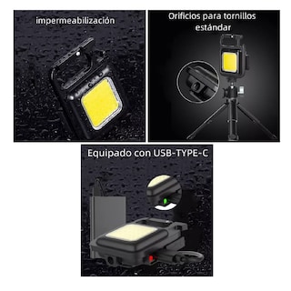 Foto 2 | Mini USB Recargable Led Llavero Linterna Paquete de Seis