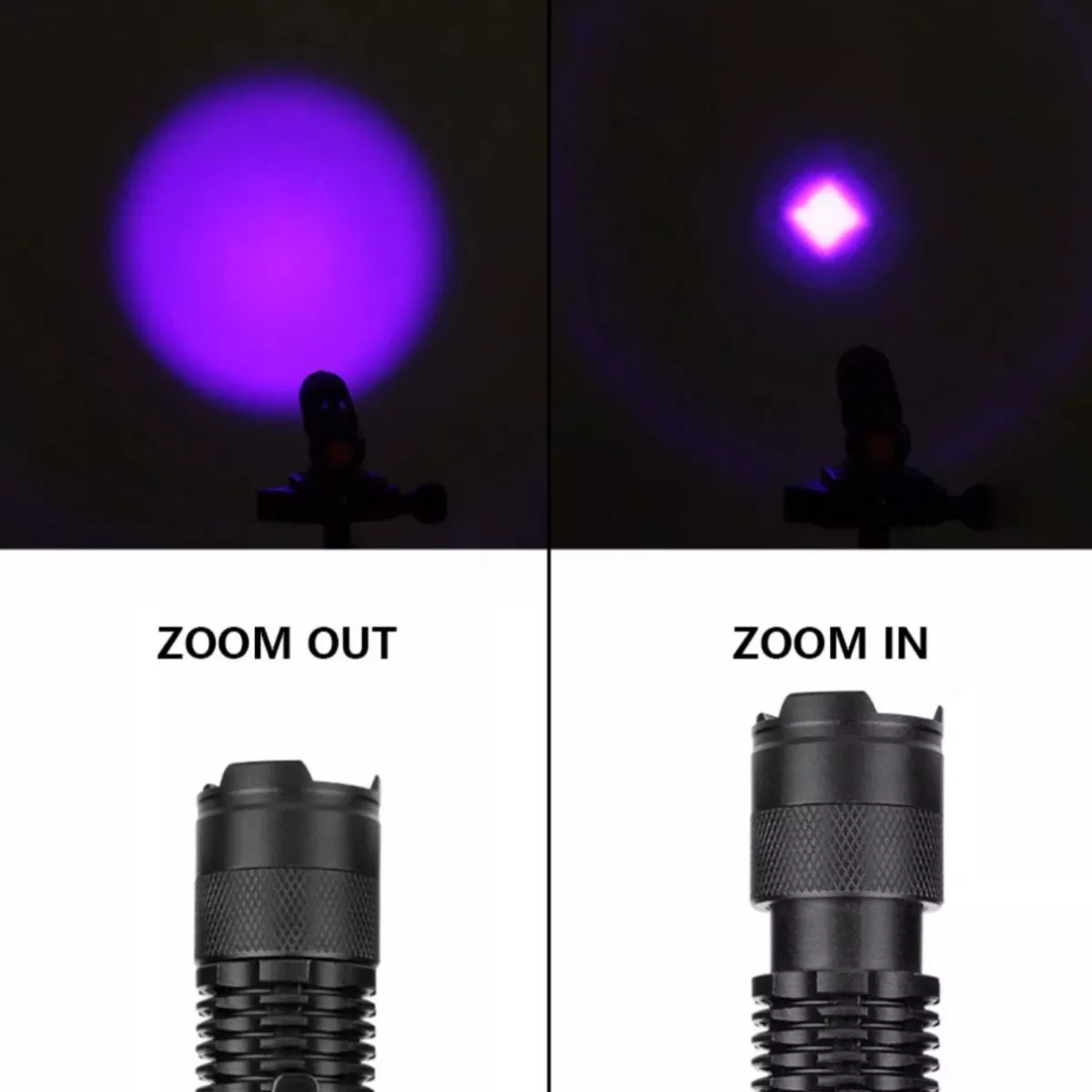 Foto 5 pulgar | Lámpara Linterna Táctica Luz Negra Uv Ultravioleta Campismo Eo Safe Imports Esi-13857 Negro