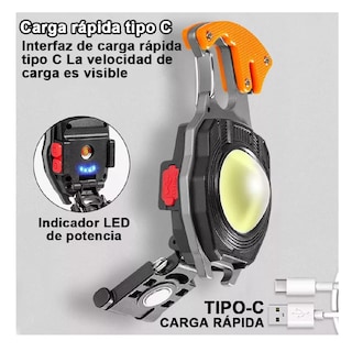 Foto 3 | Linterna Led Llavero Portátil Lámpara Multifunción