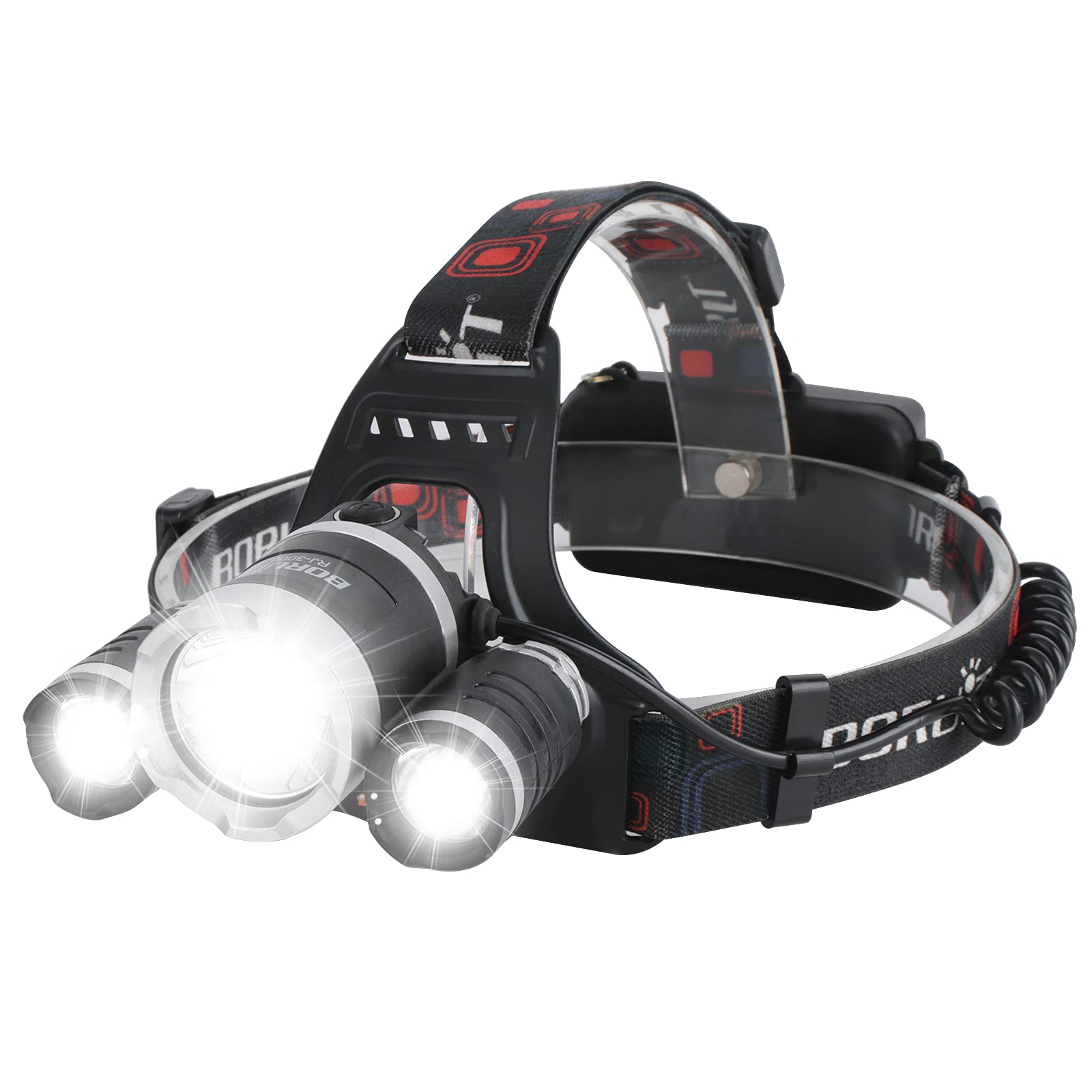 Foto 2 pulgar | Linterna Frontal Boruit Rj-3000 Led Recargable 5000lm Impermeable - Venta Internacional.