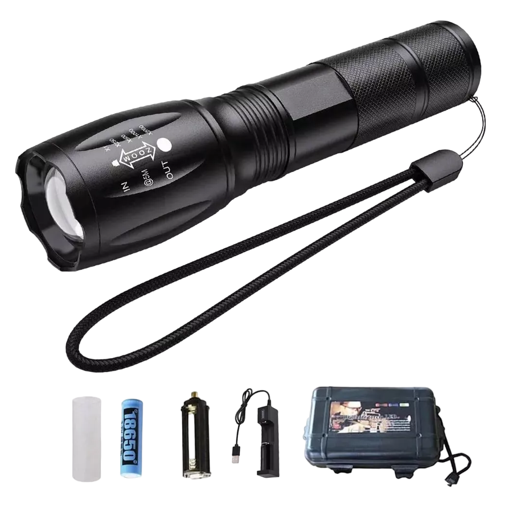 Linterna Led Recargable T6 Luz Táctica Portátil