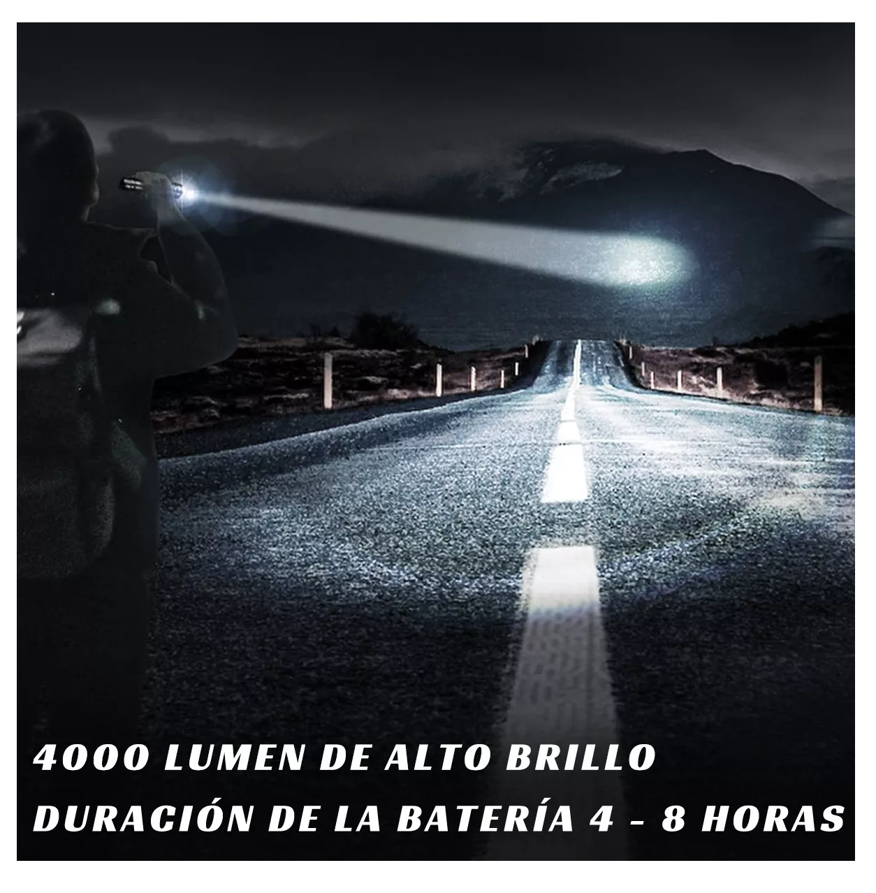 Foto 4 pulgar | Linternas Led Recargable 4000lm Con 5 Modos Y Zoo 2 Pzas Negro