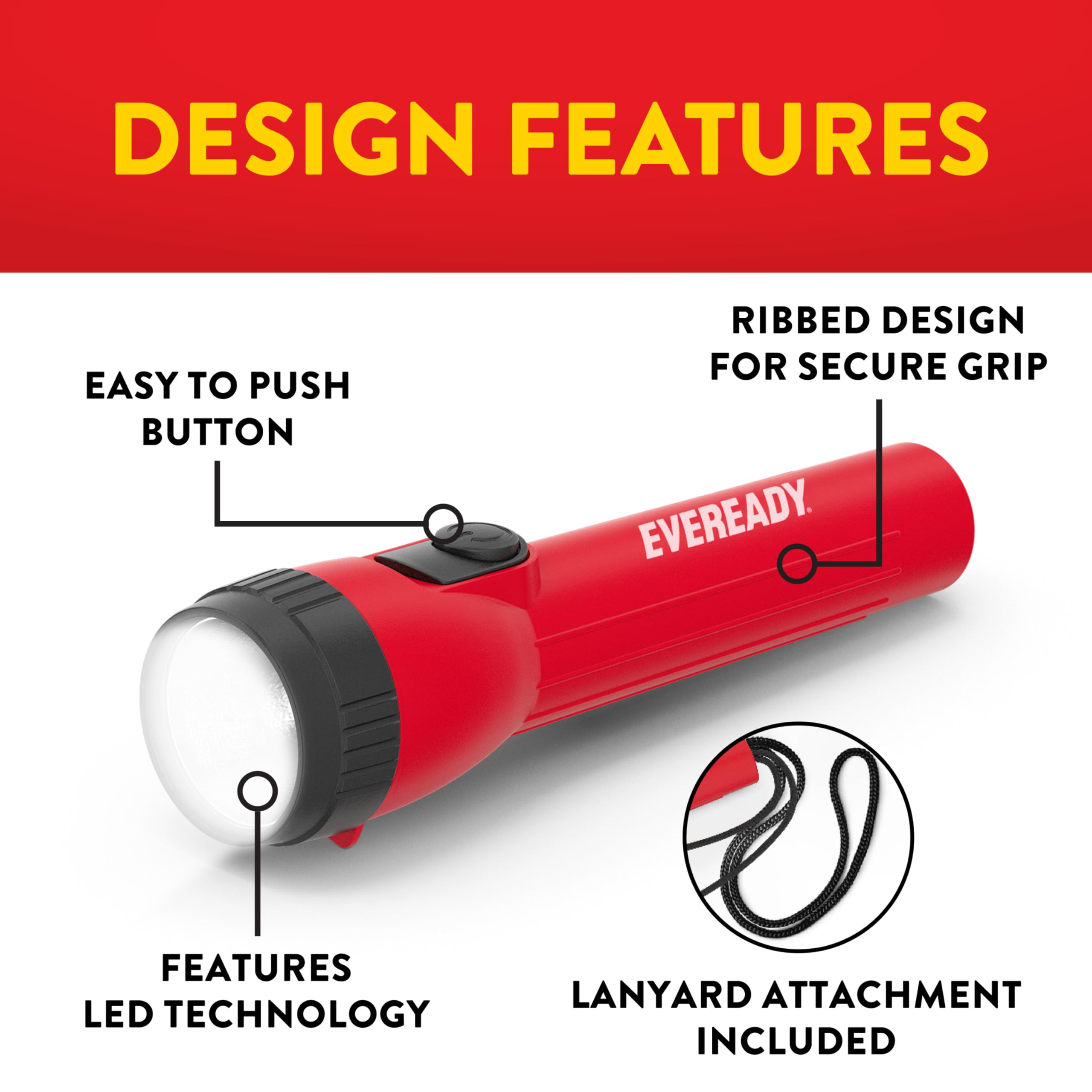 Foto 6 | Paquete De 3 Linternas Led Eveready Con Pilas Aa Incluidas - Venta Internacional.