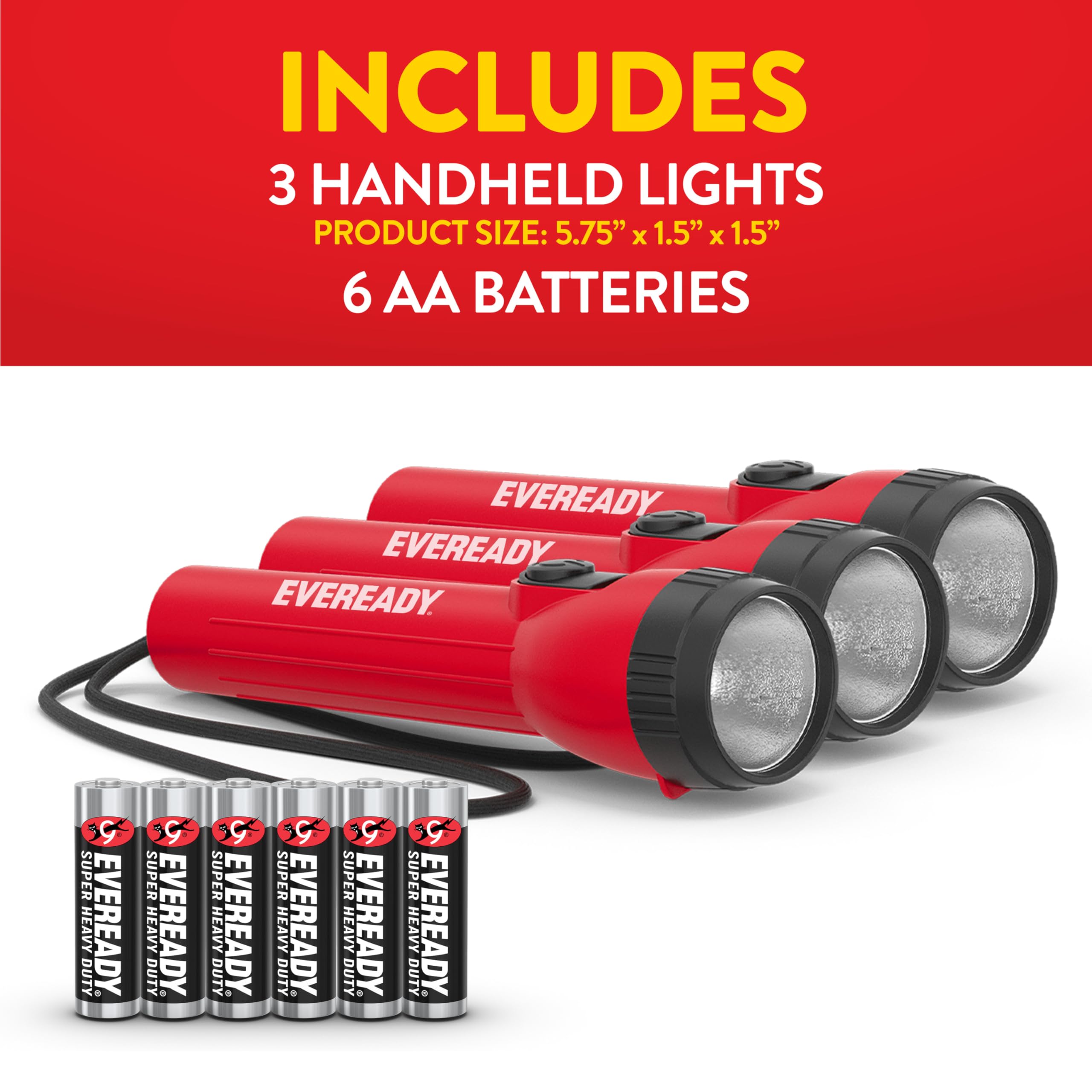 Foto 7 | Paquete De 3 Linternas Led Eveready Con Pilas Aa Incluidas - Venta Internacional.