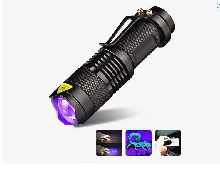 Lampara Tactica  Wünd Uv Ultravioleta Luz Negra Led Recargable