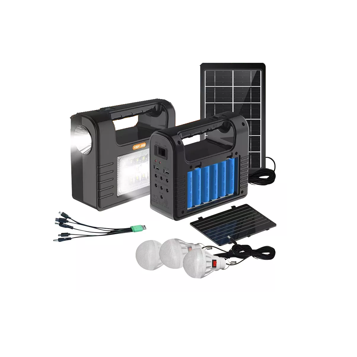 Lampara Camping Solar Luz Iluminación Linterna Banco Energía Eo Safe Imports Esi-16782 Negro