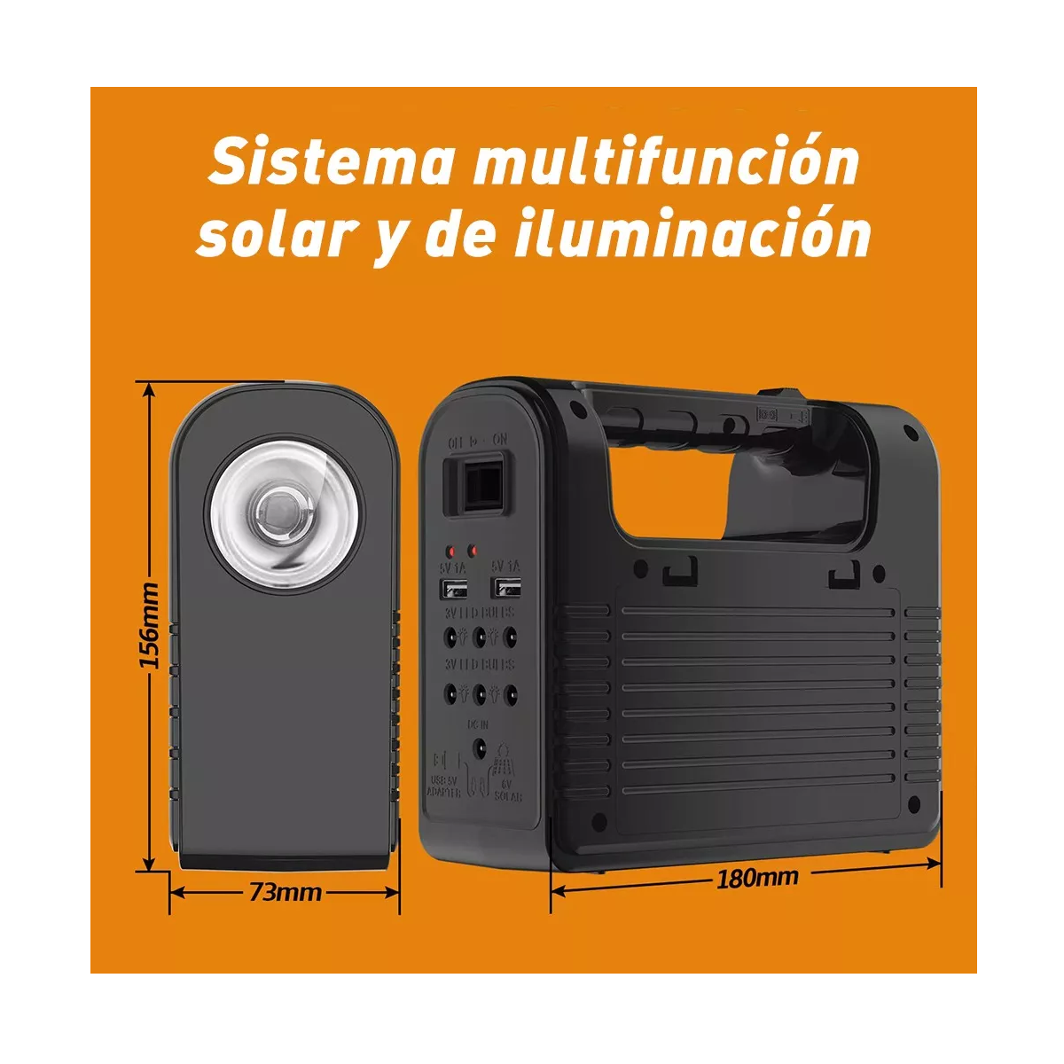 Foto 3 | Lampara Camping Solar Luz Iluminación Linterna Banco Energía Eo Safe Imports Esi-16782 Negro