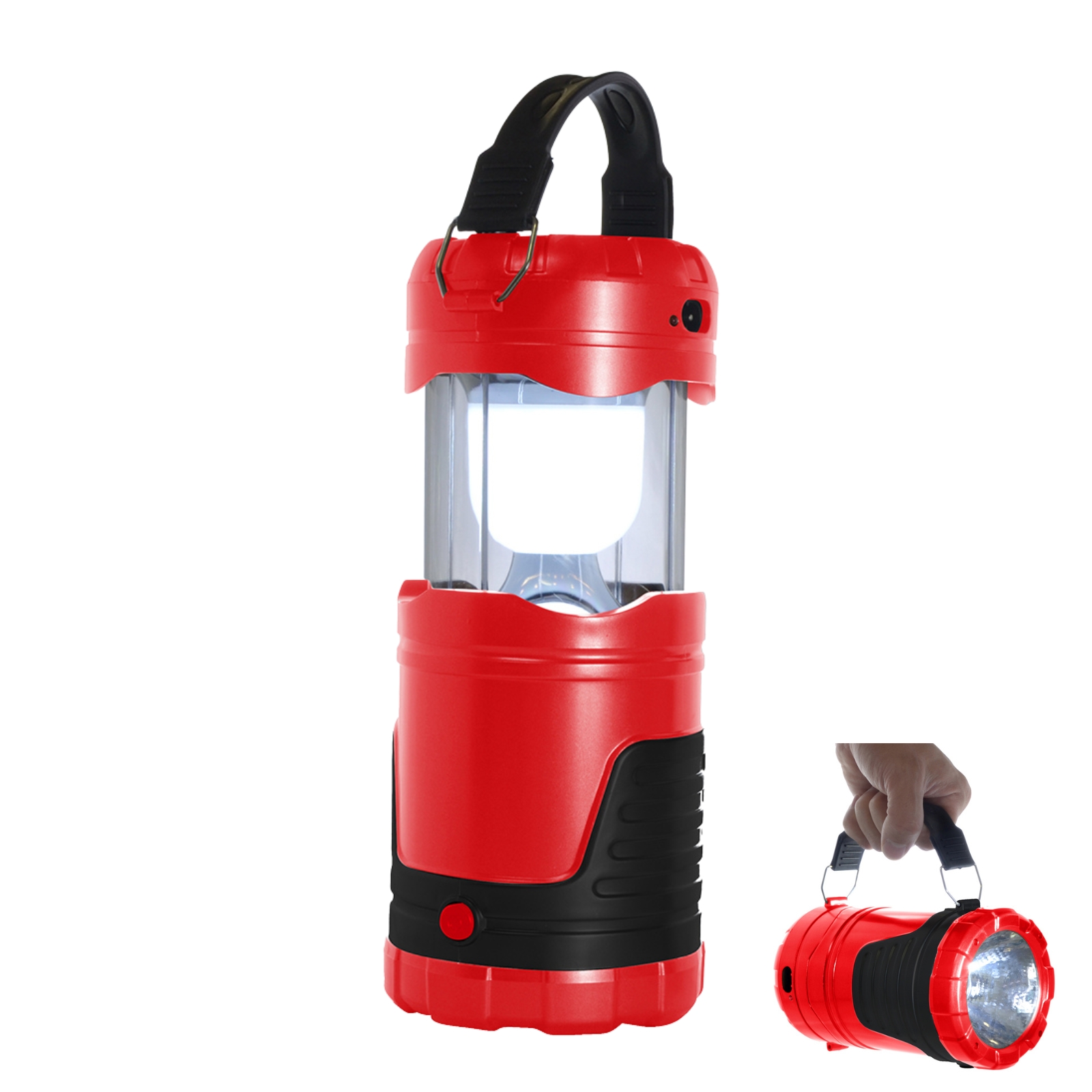 Foto 2 pulgar | Linterna Led 5 En 1 Lampara Recargable Solar O Enchufe Jumbo