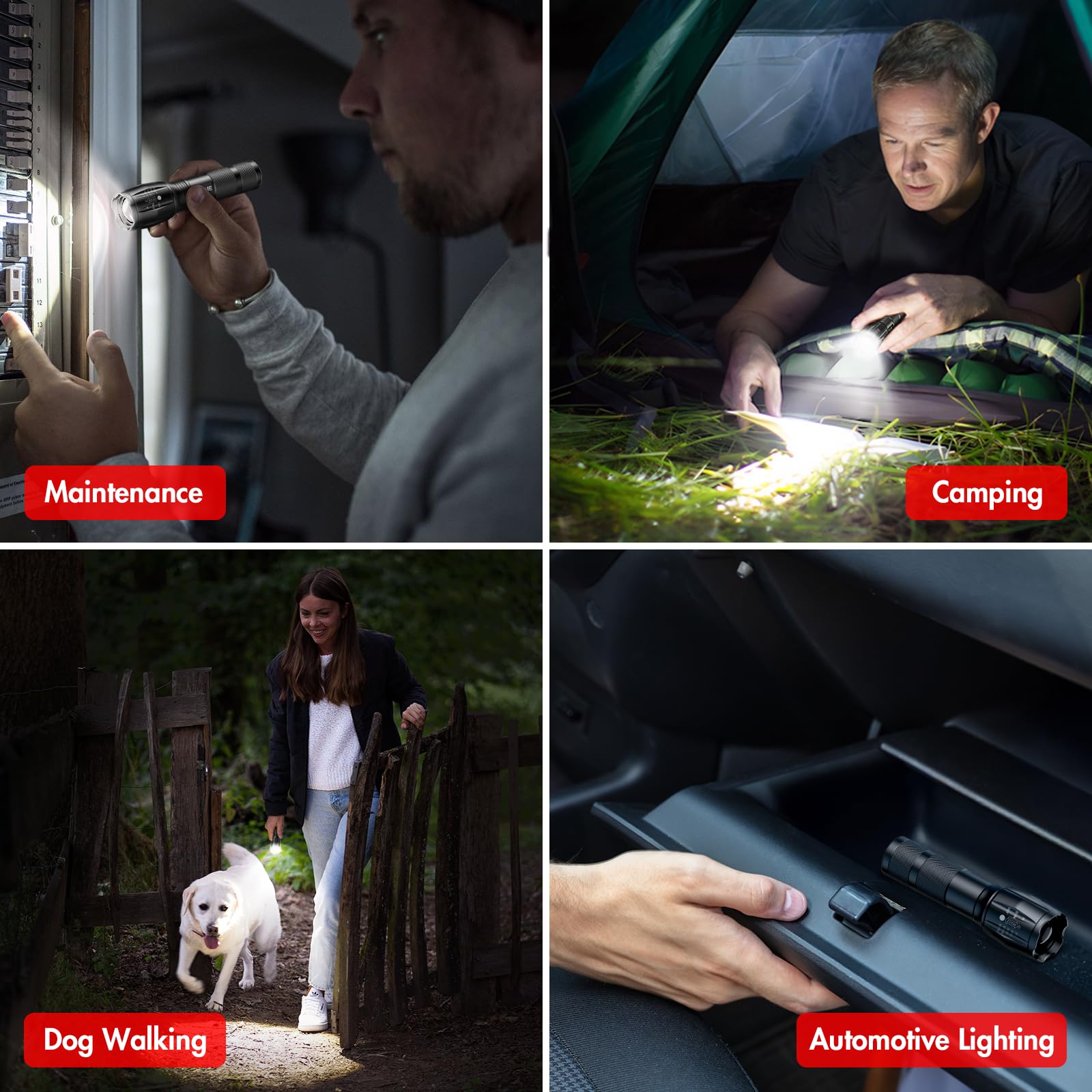 Foto 5 | Linterna Táctica Kelme High Lumens, Paquete De 3 Unidades, Impermeable - Venta Internacional.