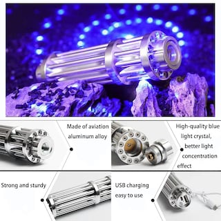 Foto 2 | Linterna Portátil De Alta Potencia Con Luz Azul Para Exteriores - Venta Internacional.