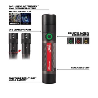 Foto 4 | Linterna Milwaukee Led Recargable de 800 Lúmenes - Venta Internacional