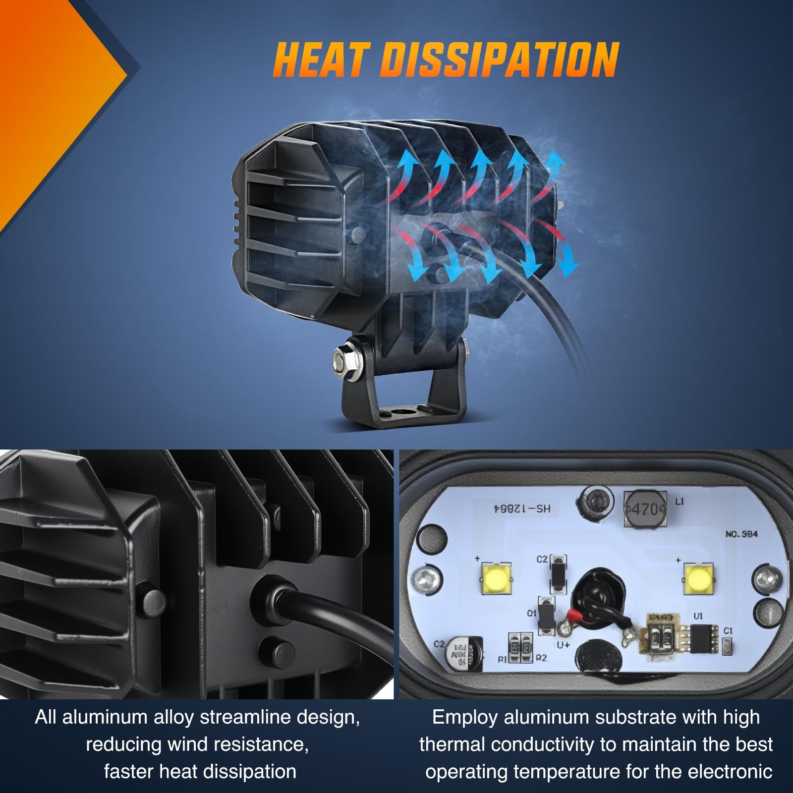 Foto 7 pulgar | Lámpara Led Tipo Cápsula Nilight De 48 W, 4 Pulgadas, 2 Unidades, Haz Puntual Ip67 - Venta Internacional.