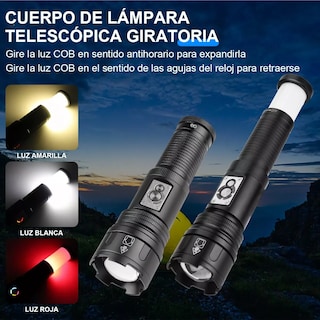 Foto 2 | Language Lámpara Táctica Led Linterna 180000 Lúmenes Eo Safe Imports Esi-10508-1 Negro