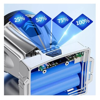 Foto 3 | Linterna Frontal Recargable De Alta Potencia Super Bright 2p Color De La Luz Blanco