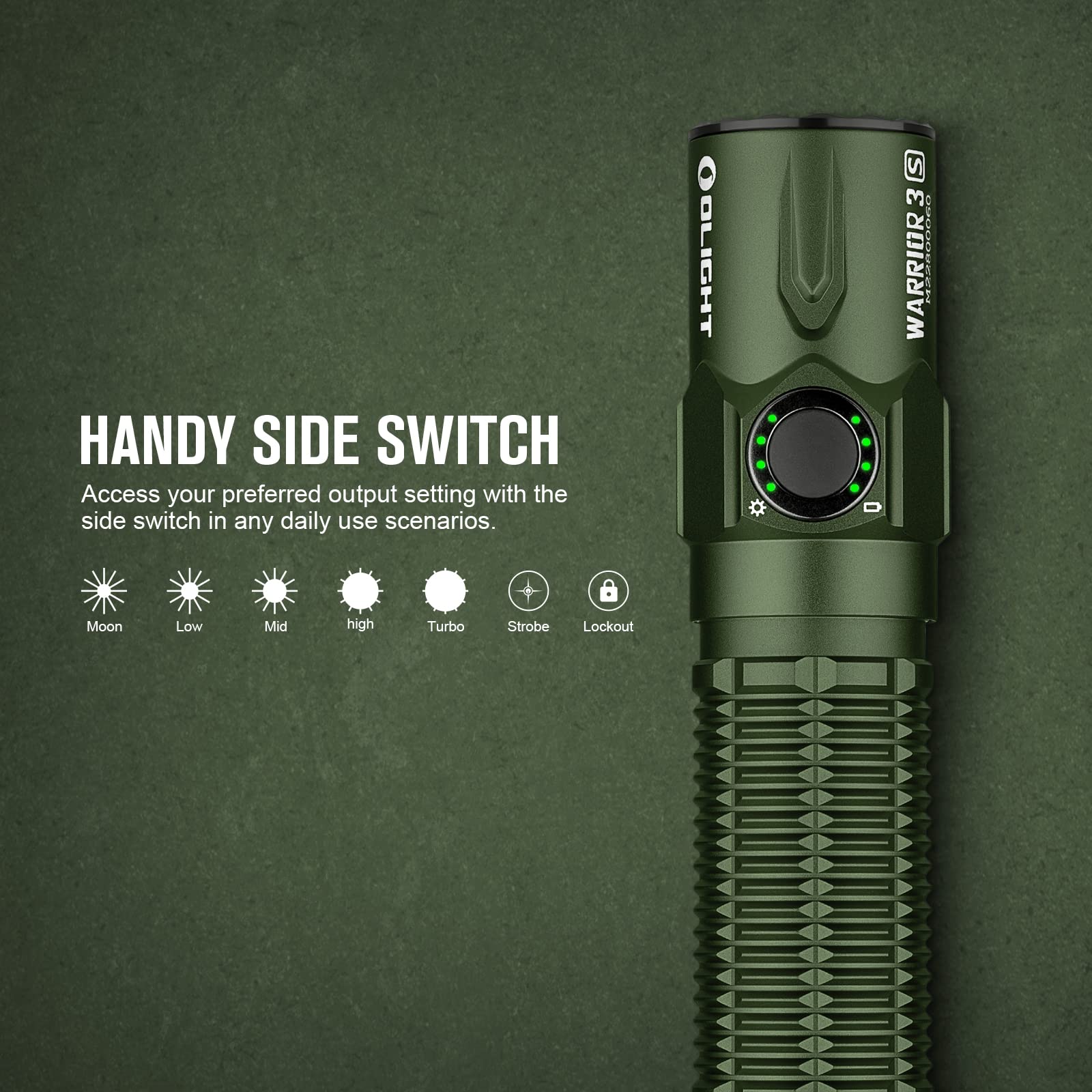 Foto 4 pulgar | Linterna Táctica Olight Warrior 3s 2300 Lúmenes Recargable - Venta Internacional.