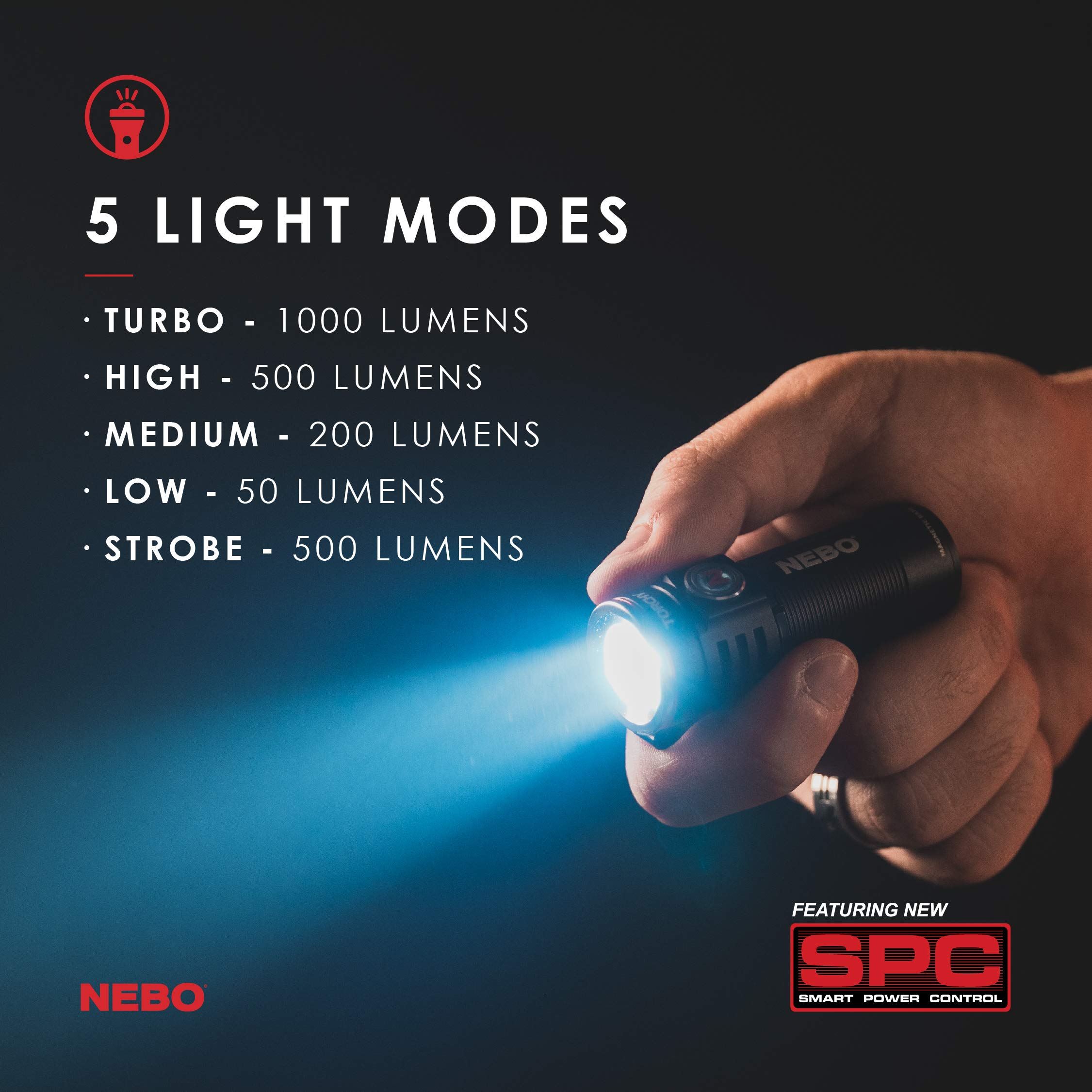 Foto 3 pulgar | Linterna De Bolsillo Nebo Torchy De 1000 Lúmenes Led Recargable - Venta Internacional.
